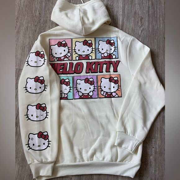 Sanrio Hello Kitty  Sweatshirt Front Back Graphic Cotton Oversized Hoodie Medium - Picture 1 of 10